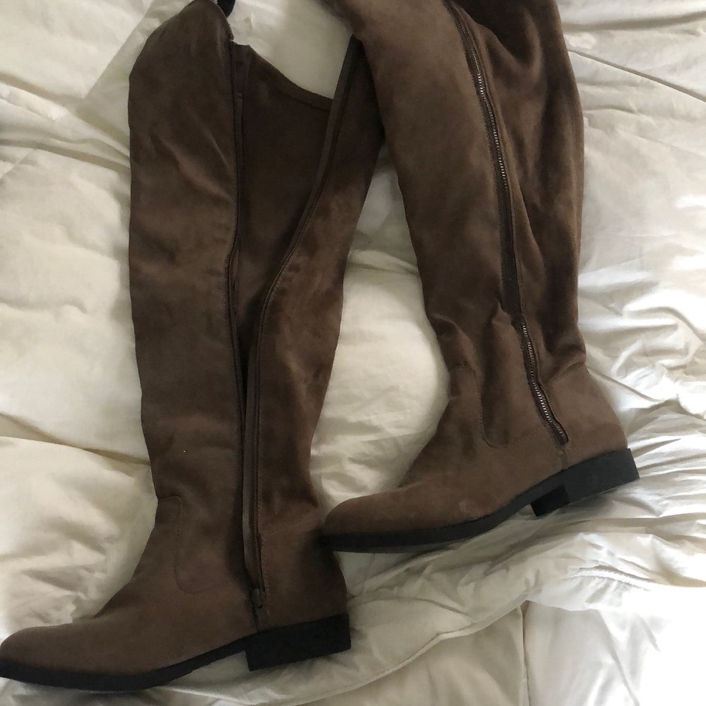 Style and Co size 8m taupe color over the knee boots